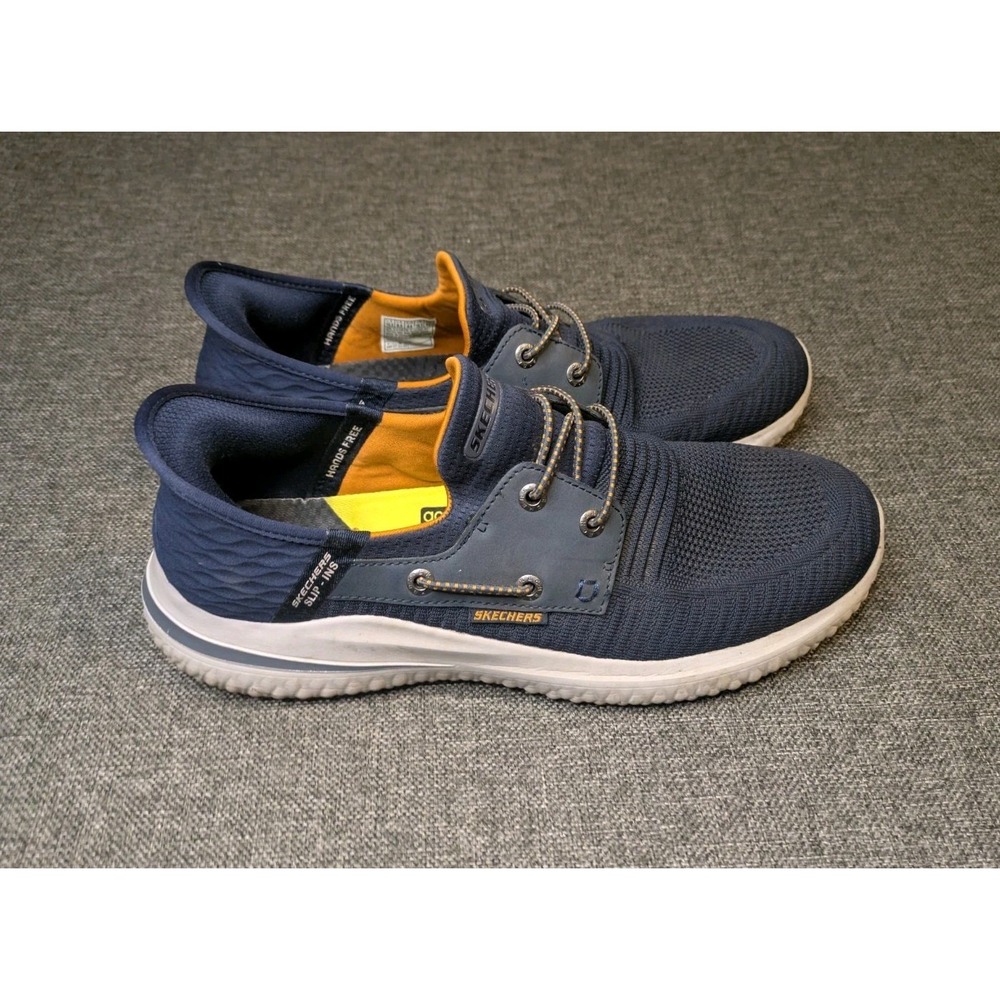SKECHERS Delson 3.0 Roth Hands Free Slip-Ins Men's Shoes Size 10.5 US Navy Sneak